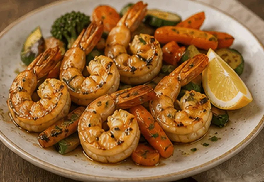 Grilled Shrimps with Carrots